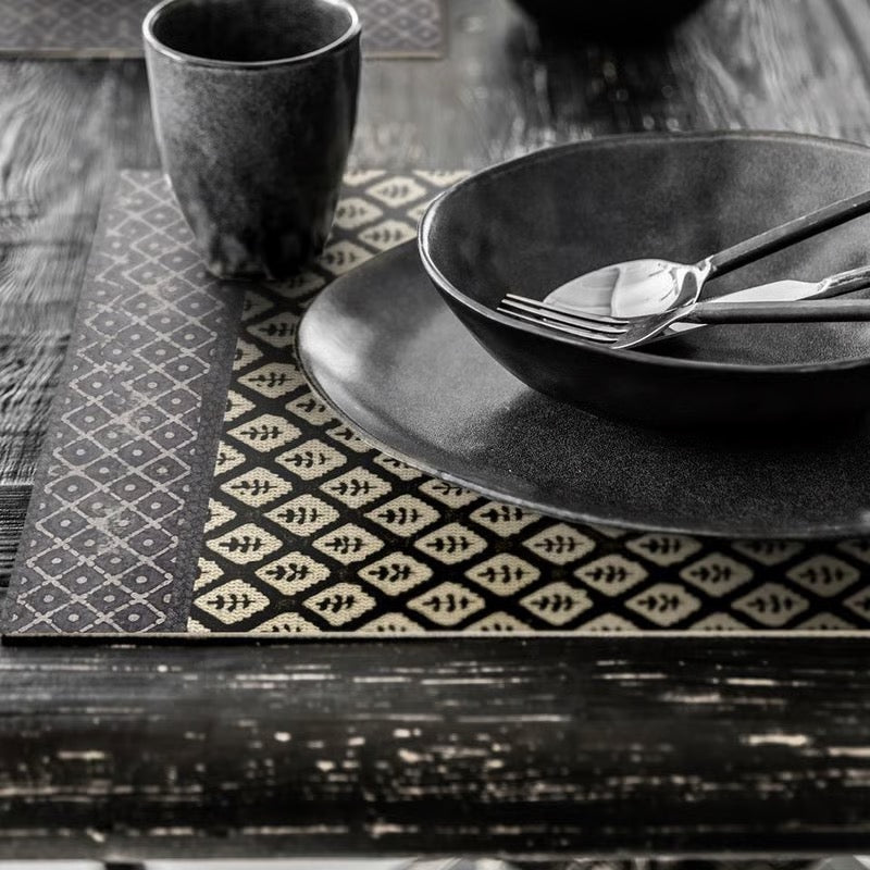 Placemat Jaipur black