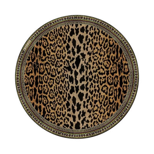 Placemat Leopard round