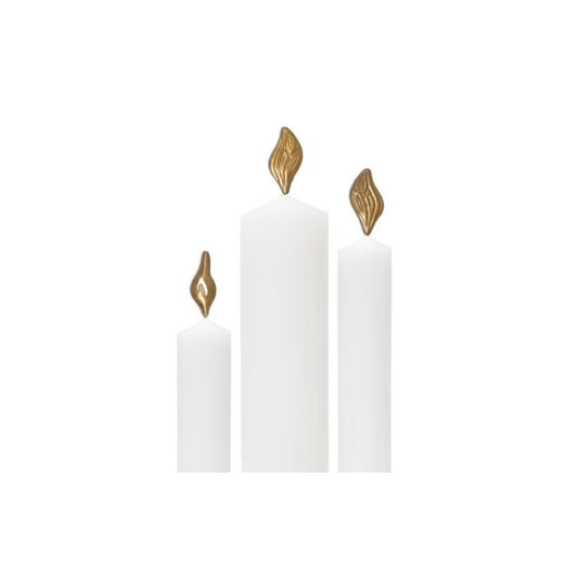Boncoeurs Flames kaars pins set van 3