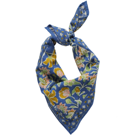 Bonheur du Jour Indian scarf Bohemian blue green