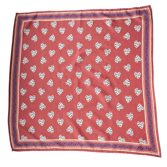 Bonheur du Jour Indian scarf Coeurs terra