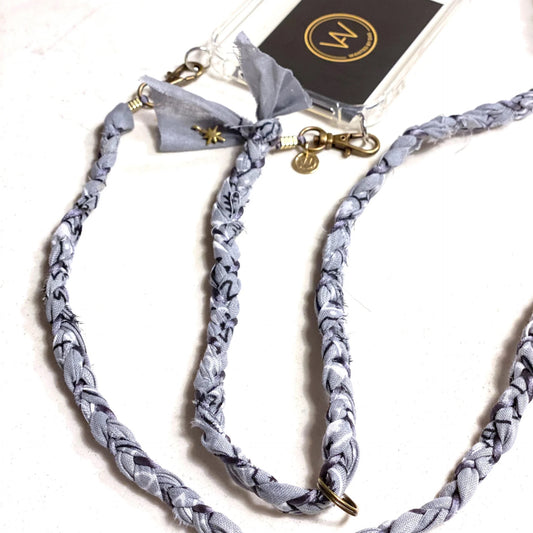 Wanted by DaS Phone cord bandana grey