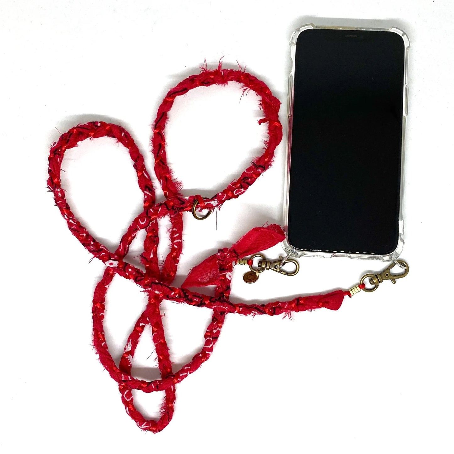 Wanted by DaS Phone cord bandana red