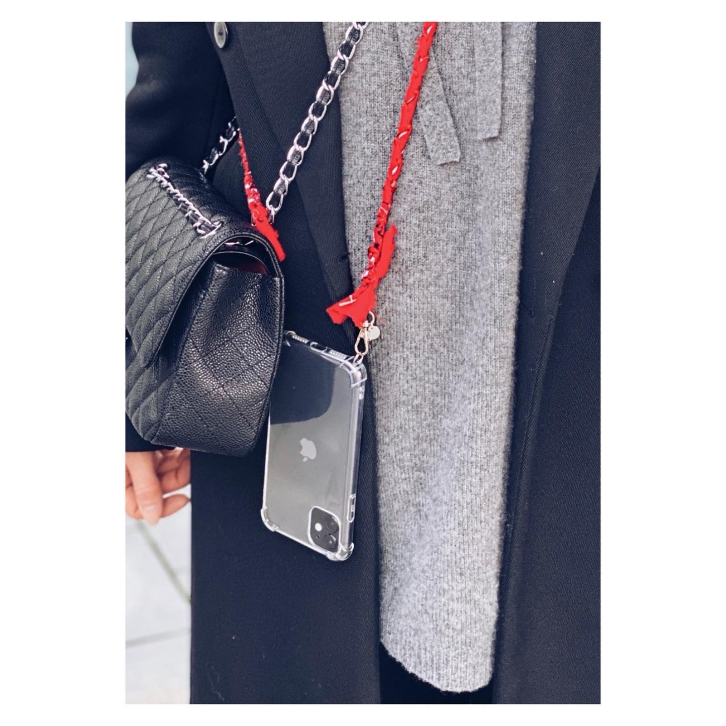 Wanted by DaS Phone cord bandana red