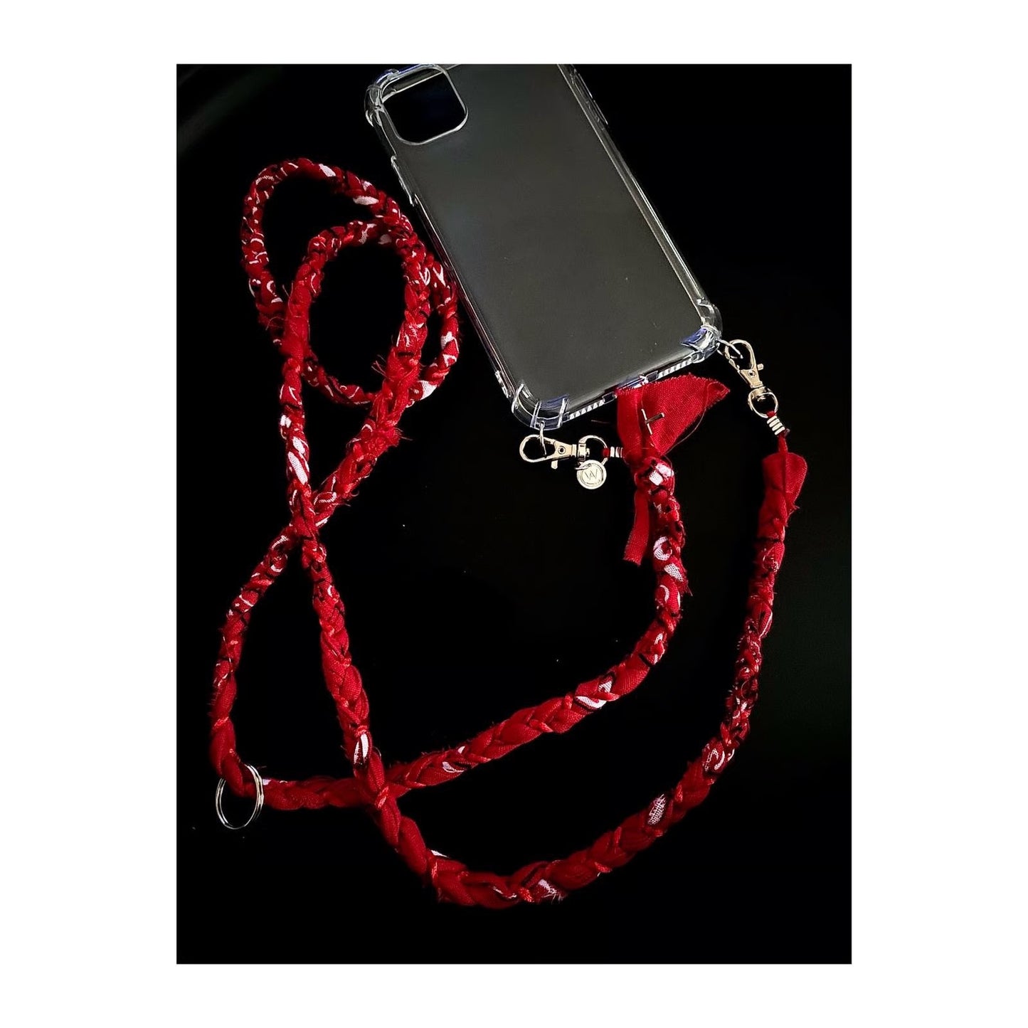 Wanted by DaS Phone cord bandana red