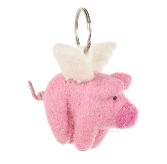 Felt so good Flying pig Keychain