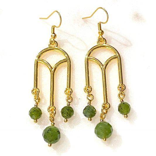 Wanted by DaS Earrings Tripple Canedian Jade