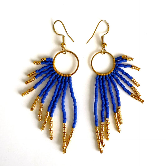 Wanted by DaS earrings Wings Kobalt Gold